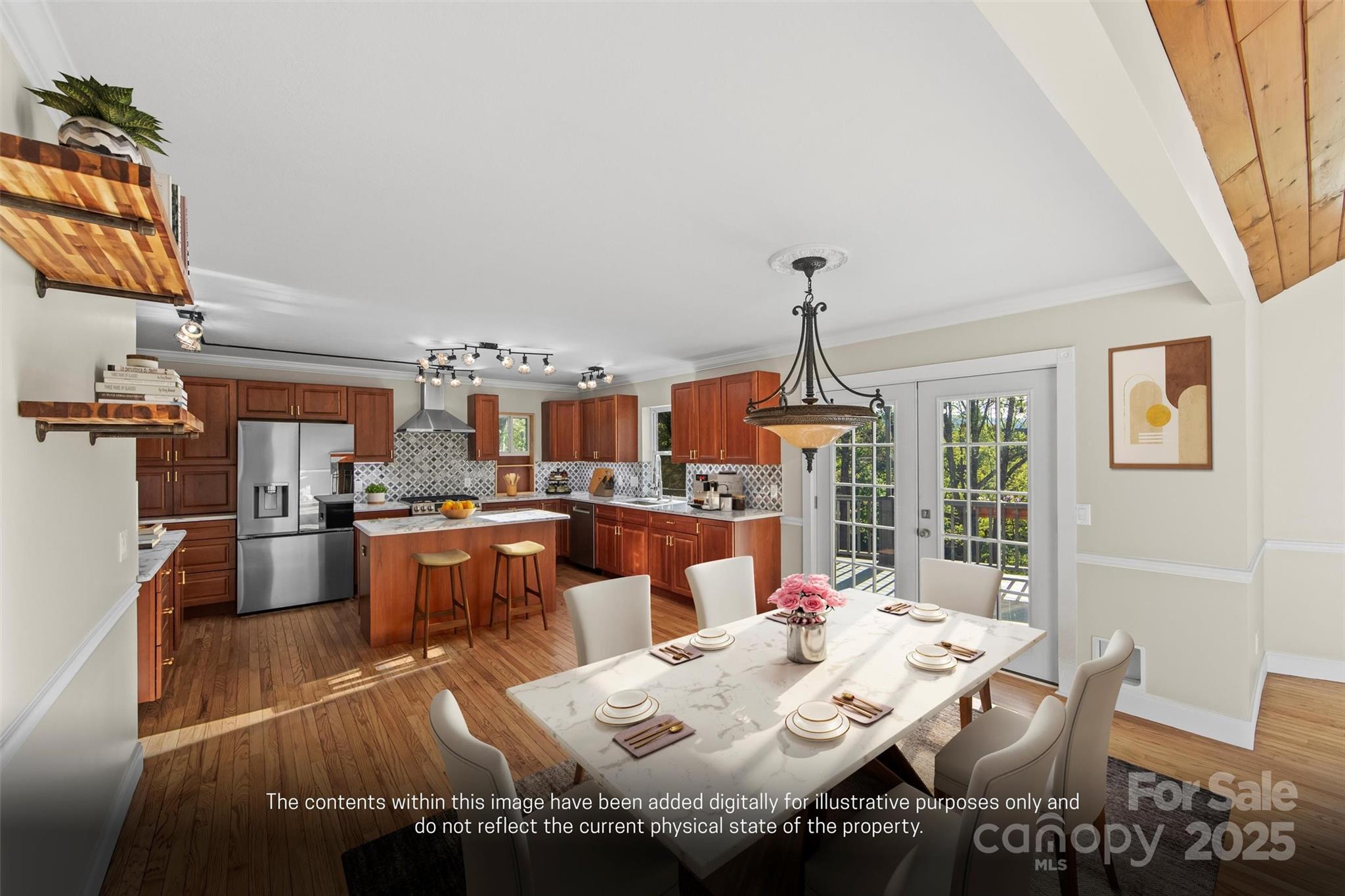 84 Halfmoon Way Clyde, NC 28721 - Photo 12 of 48 a view of a dining room with furniture window and outside view