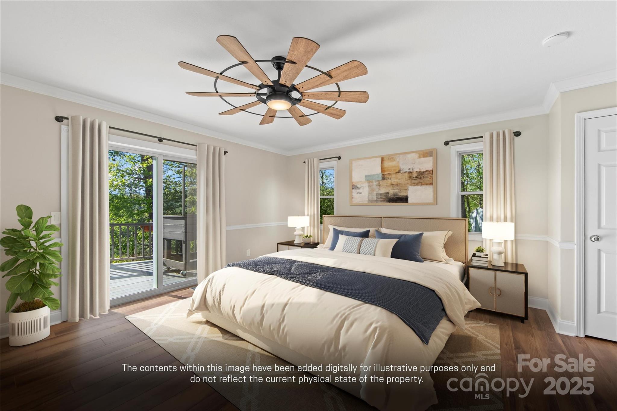 84 Halfmoon Way Clyde, NC 28721 - Photo 20 of 48 a bedroom with a large bed and a large window