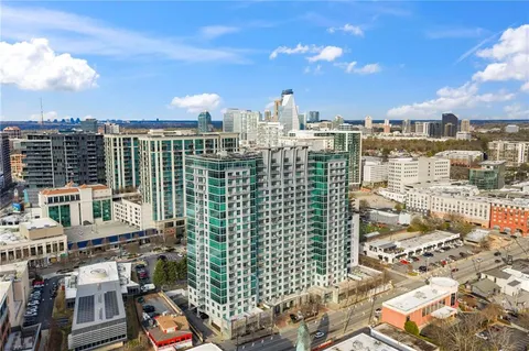 a view of city with balcony