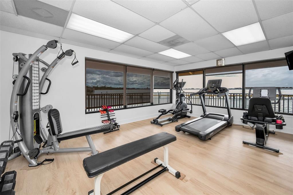 632 Edgewater Drive, Unit 433 Dunedin, FL 34698 - Photo 36 of 42 a view of a room with gym equipment