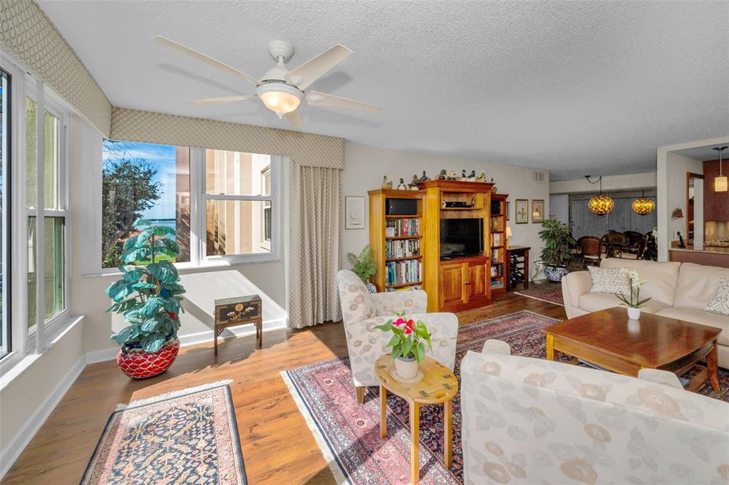 632 Edgewater Drive, Unit 433 Dunedin, FL 34698 - Photo 10 of 42 a living room with furniture and a potted plant