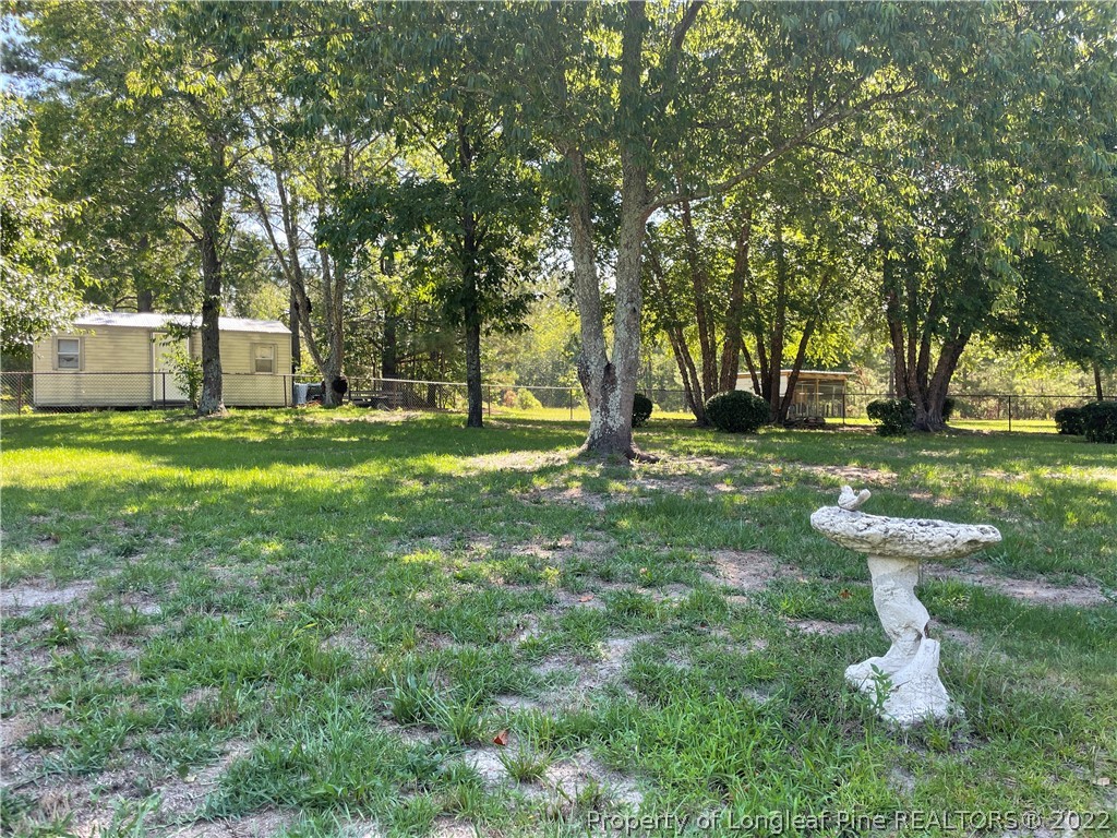 127 Doane Ranch Road Raeford, NC 28376 - Photo 43 of 47 a view of a fountain in a yard with plants and trees