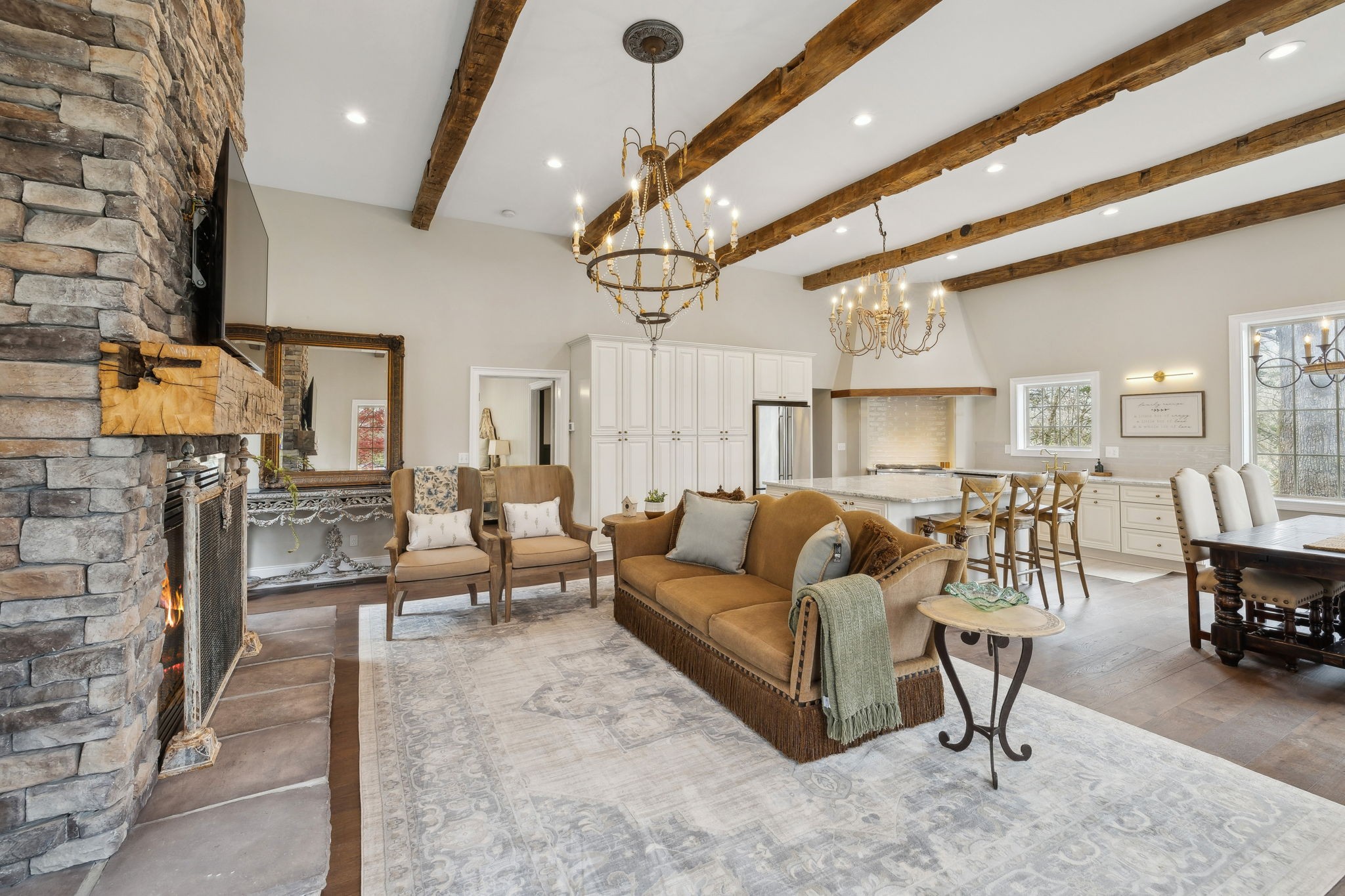 3110 McMillan Road Franklin, TN 37064 - Photo 15 of 96 a living room with furniture and a chandelier
