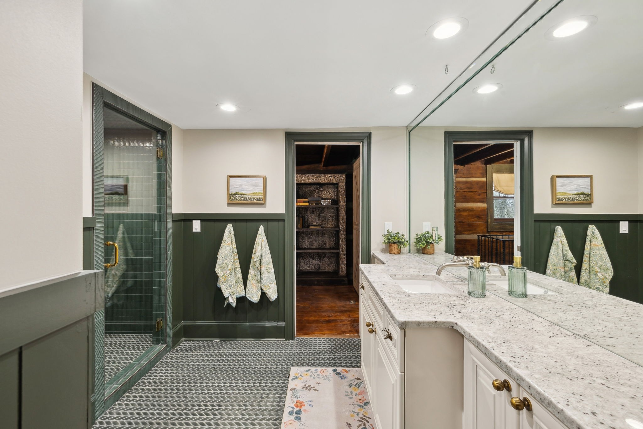 3110 McMillan Road Franklin, TN 37064 - Photo 28 of 96 a bathroom with a double vanity sink and a mirror