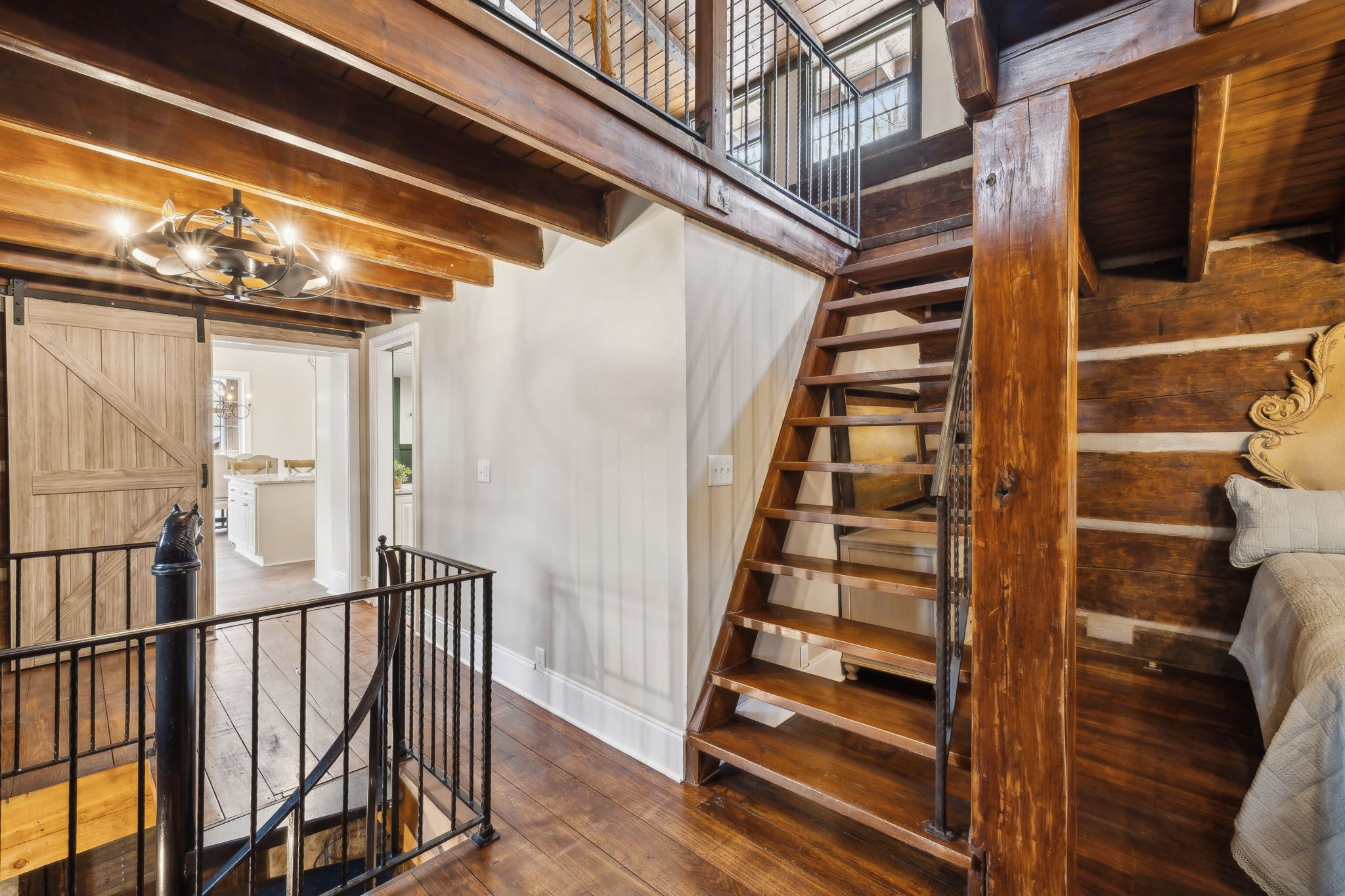 3110 McMillan Road Franklin, TN 37064 - Photo 37 of 96 a view of staircase with wooden floor and windows