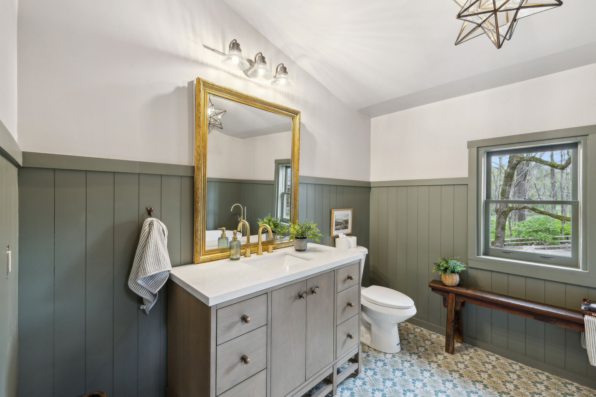 3110 McMillan Road Franklin, TN 37064 - Photo 69 of 96 a bathroom with a sink toilet vanity and window