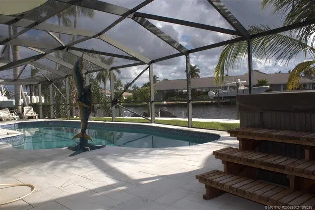 a view of outdoor space with swimming pool