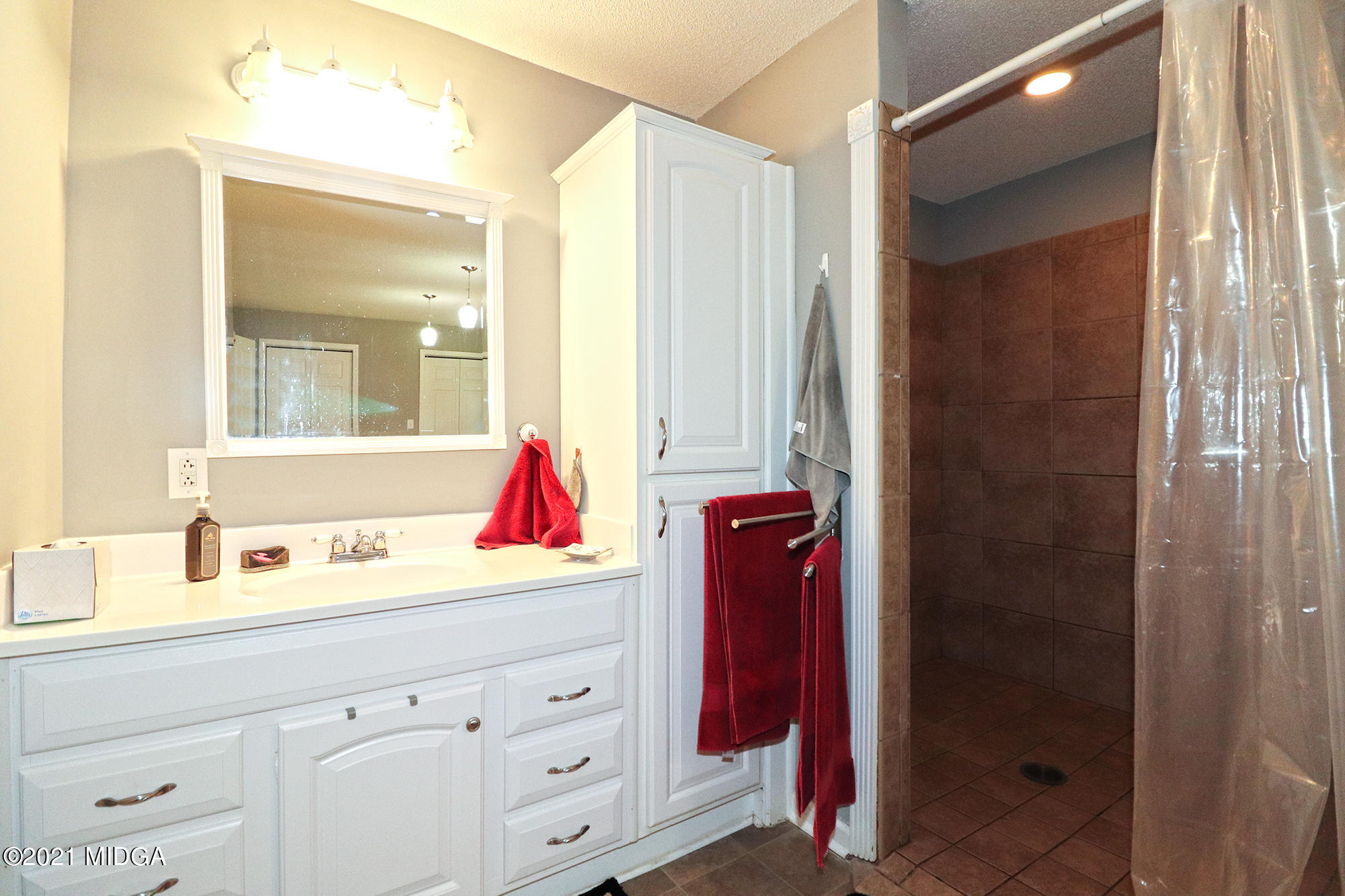 1571 Walker Road Byron, GA 31008 - Photo 30 of 60 a bathroom with a sink vanity and a mirror