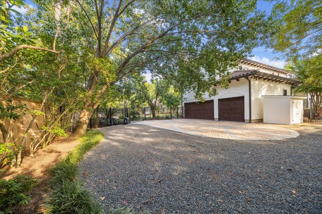 a view of a yard and tree