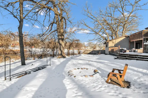 a view of a road with snow on the road