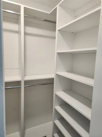 a close view of closet