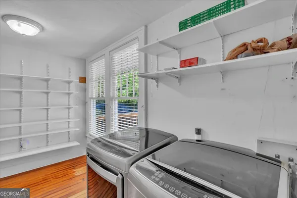 a room with storage and utility