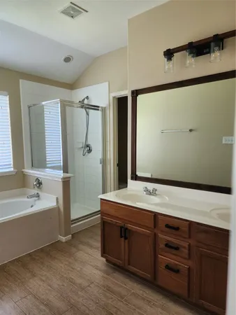 a close up view of closet