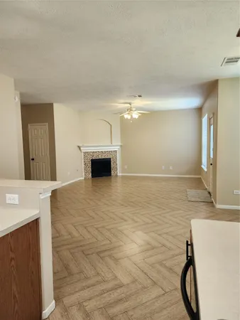 a view of a livingroom with a fireplace