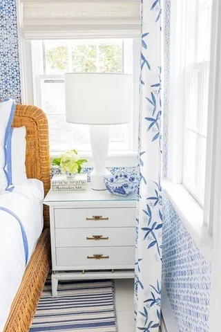 a view of a room with shelves