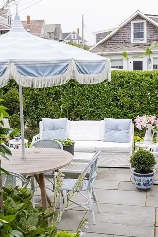 a house view with a garden space