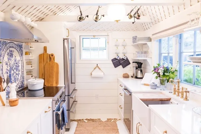 a bathroom with a sink and mirror