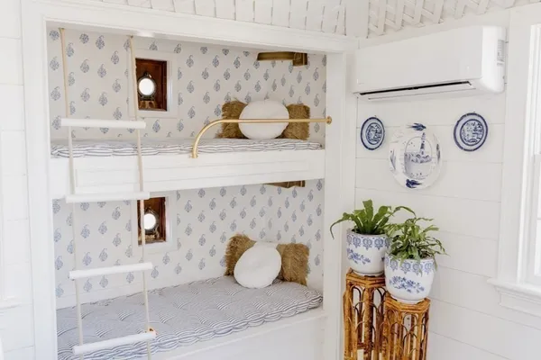 a kitchen with a refrigerator and a window