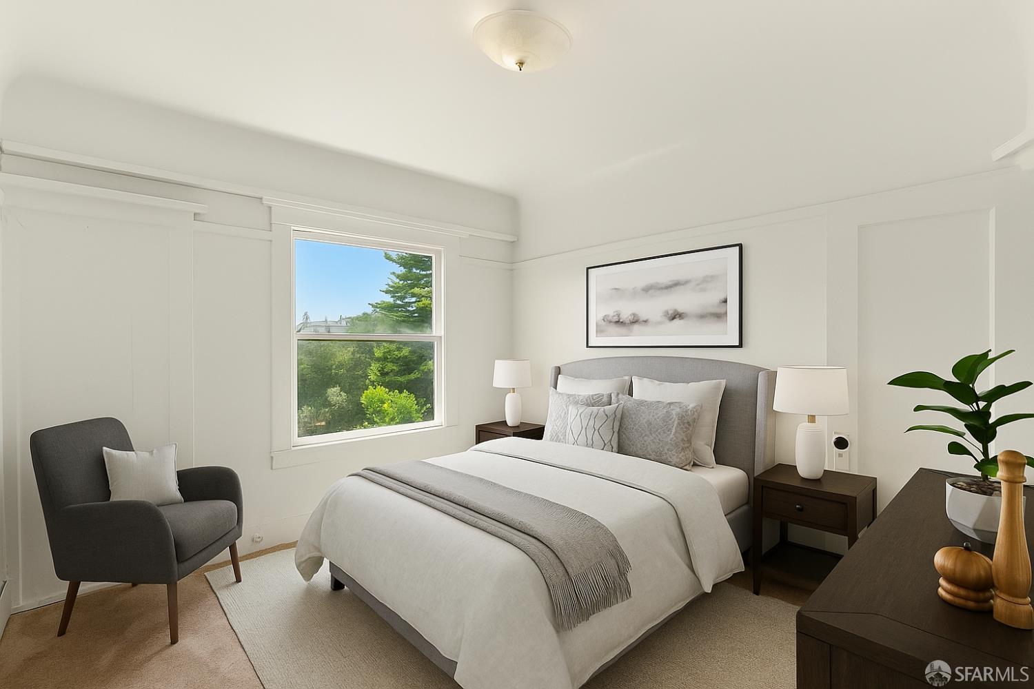 425-429 Steiner Street San Francisco, CA 94117 - Photo 14 of 40 a bedroom with furniture and a window