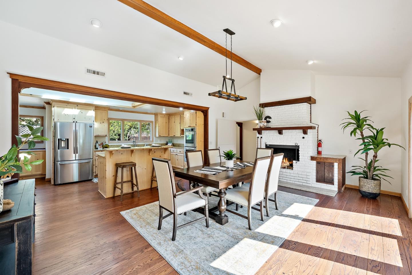 425 Covington Road Los Altos, CA 94024 - Photo 19 of 65 a dining room with furniture and wooden floor