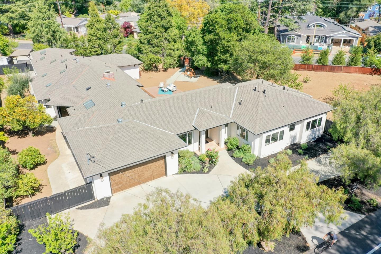 425 Covington Road Los Altos, CA 94024 - Photo 8 of 65 an aerial view of a house with a yard and large trees