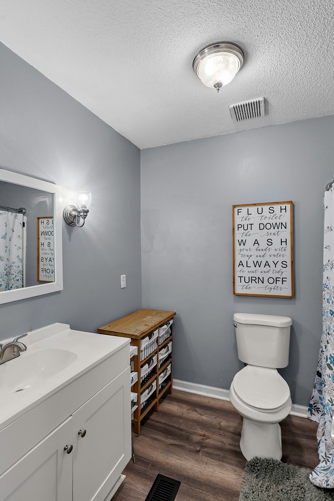 202 Wilton Road Abbeville, SC 29620 - Photo 32 of 35 This bathroom features durable flooring and a functional vanity, perfect for daily routines.
