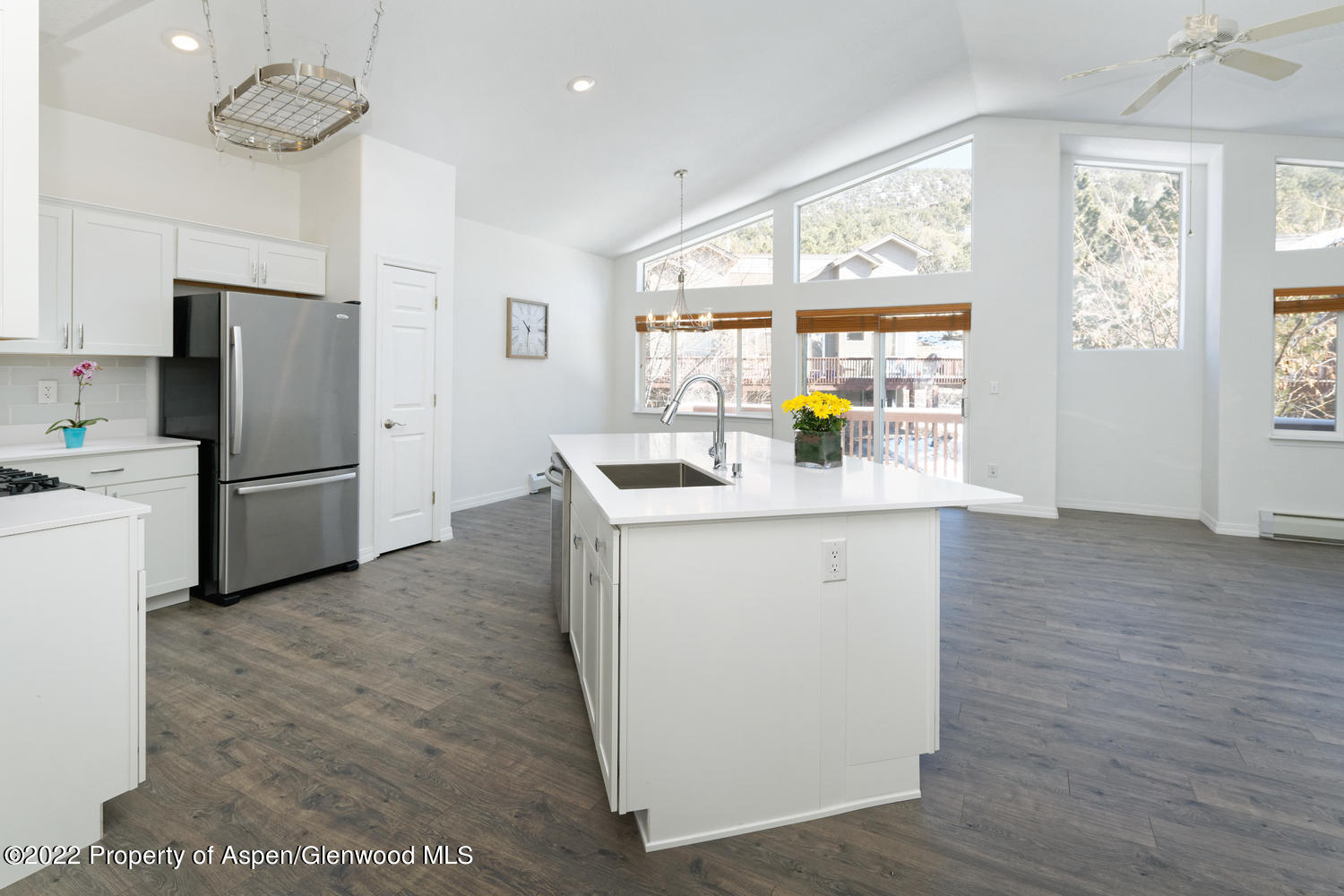 19 Pine Ridge Road Basalt, CO 81621 - Photo 4 of 16 a kitchen with a refrigerator and a sink