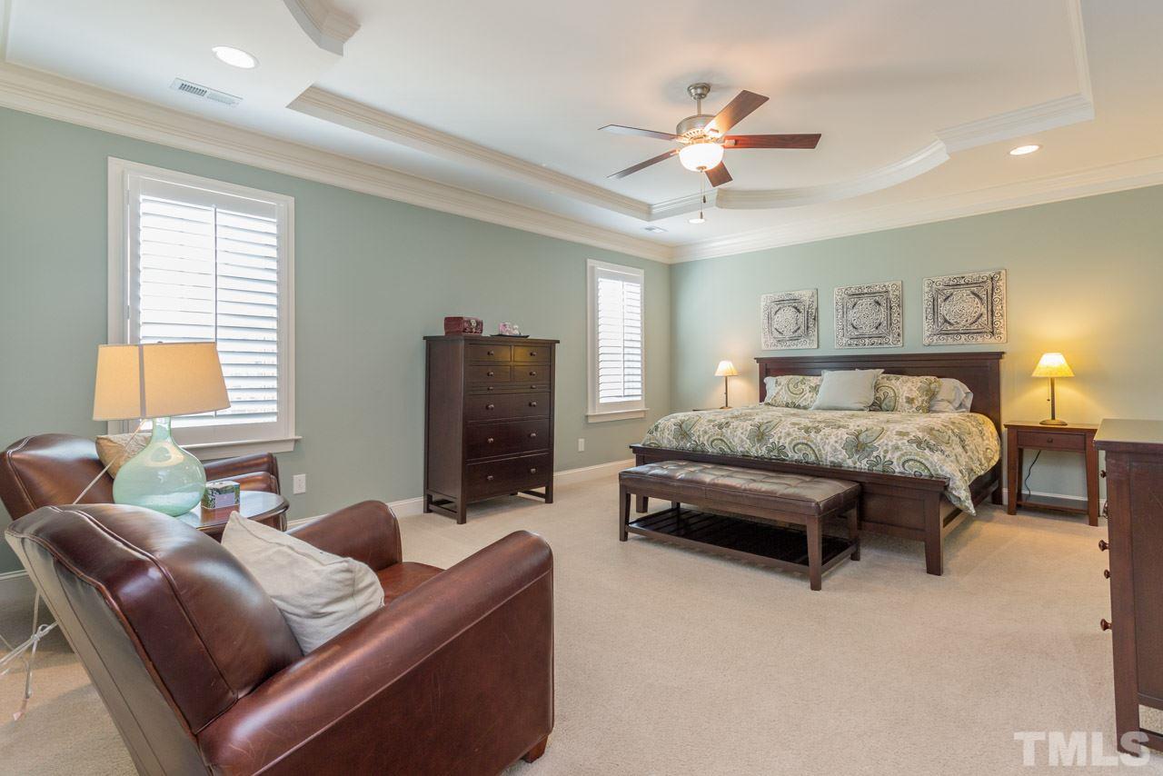 5012 Pomfret Point Raleigh, NC 27612 - Photo 10 of 25 The master retreat offers 2 amazing walk in closets! Additional features include a graceful trey ceiling with intricate details and plantation shutters.