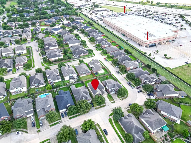 an aerial view of a city