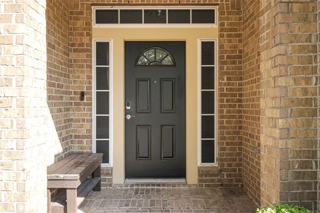 a view of a door of the house
