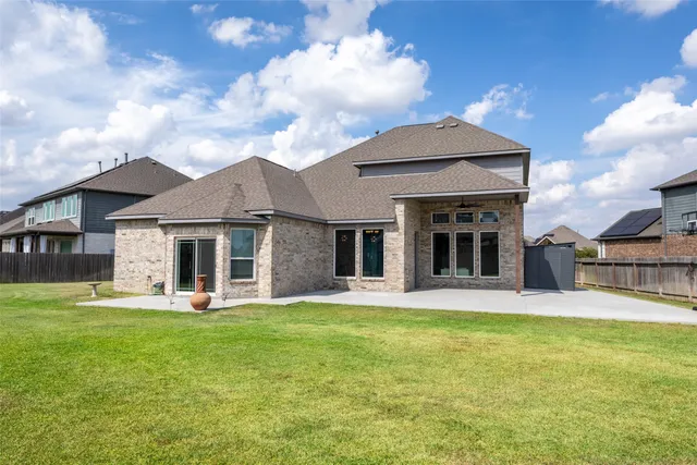 a backyard of a house