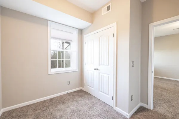 an empty room with a window