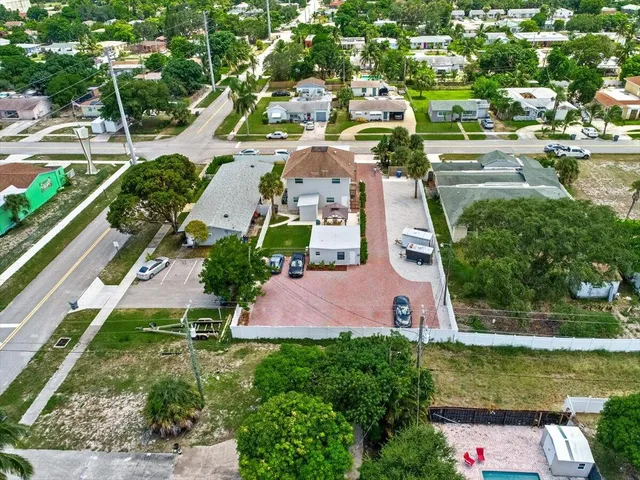 an aerial view of multiple houses