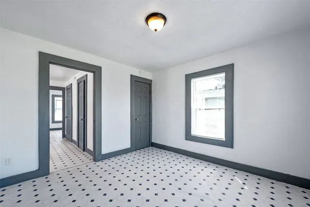 a view of a livingroom with a window