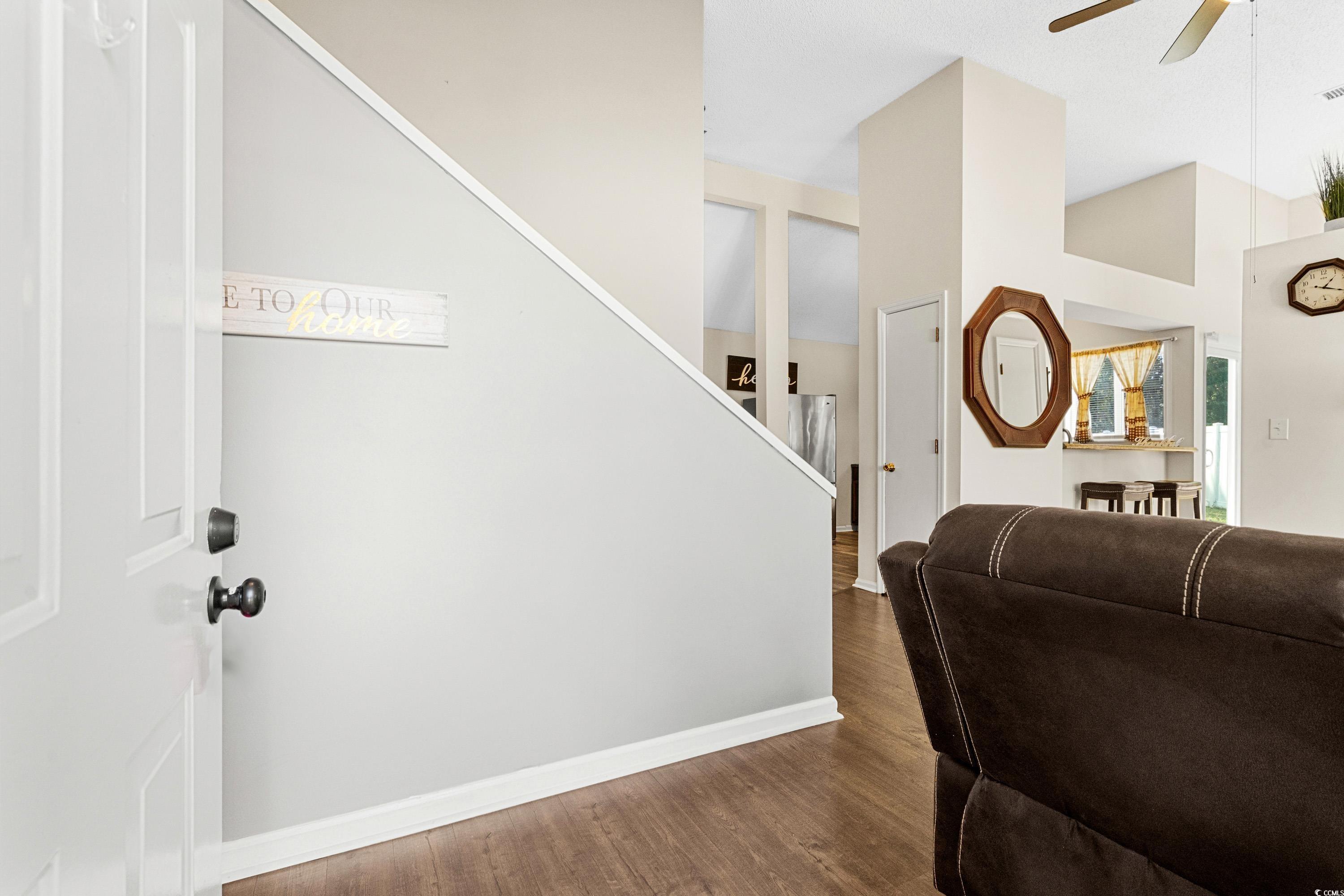 133 Whitehaven Court Myrtle Beach, SC 29577 - Photo 9 of 31 Interior space featuring ceiling fan and hardwood