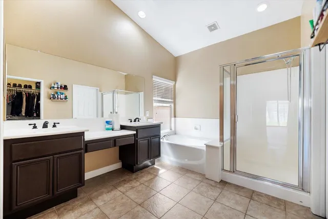 a large kitchen with a cabinets and counter space