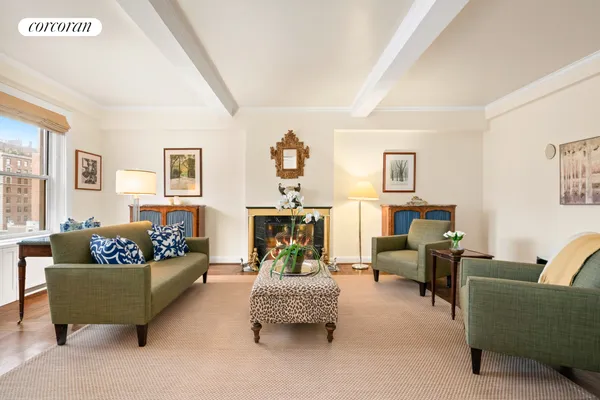 a living room with furniture and a couch