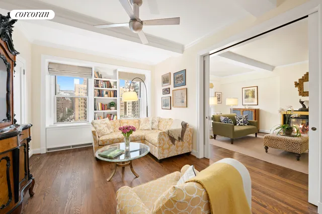 a living room with furniture and a couch