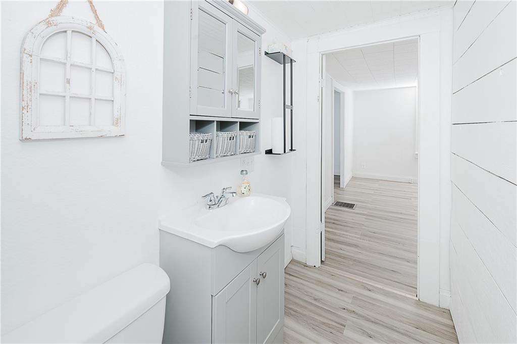 336 Walkchalk Road Kittanning, PA 16201 - Photo 15 of 49 a bathroom with a sink a mirror and a shower
