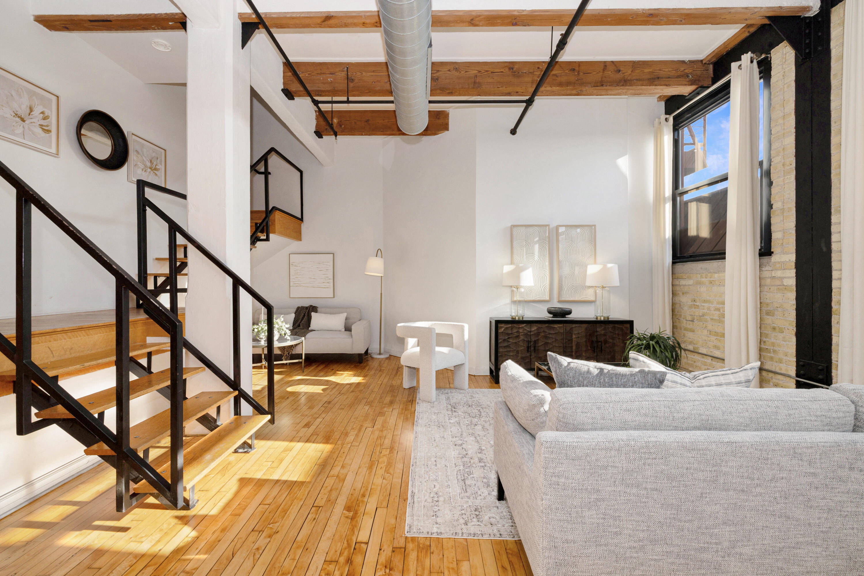 215 West Maple Street, Unit 105 Milwaukee, WI 53204 - Photo 30 of 33 View from Kitchen - spacious with flexible floor plan