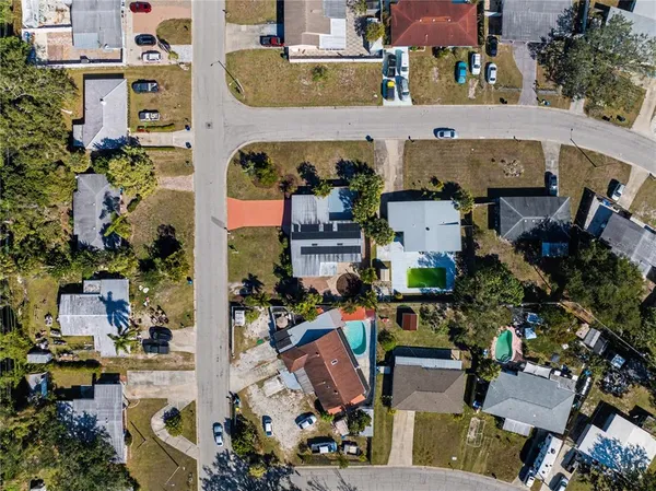 an aerial view of multiple house
