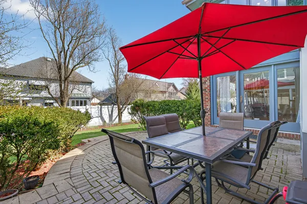 a house view with a garden space