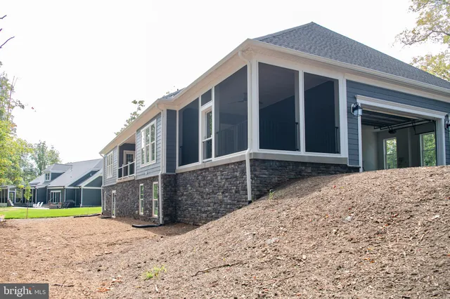 a view of a lake with a city