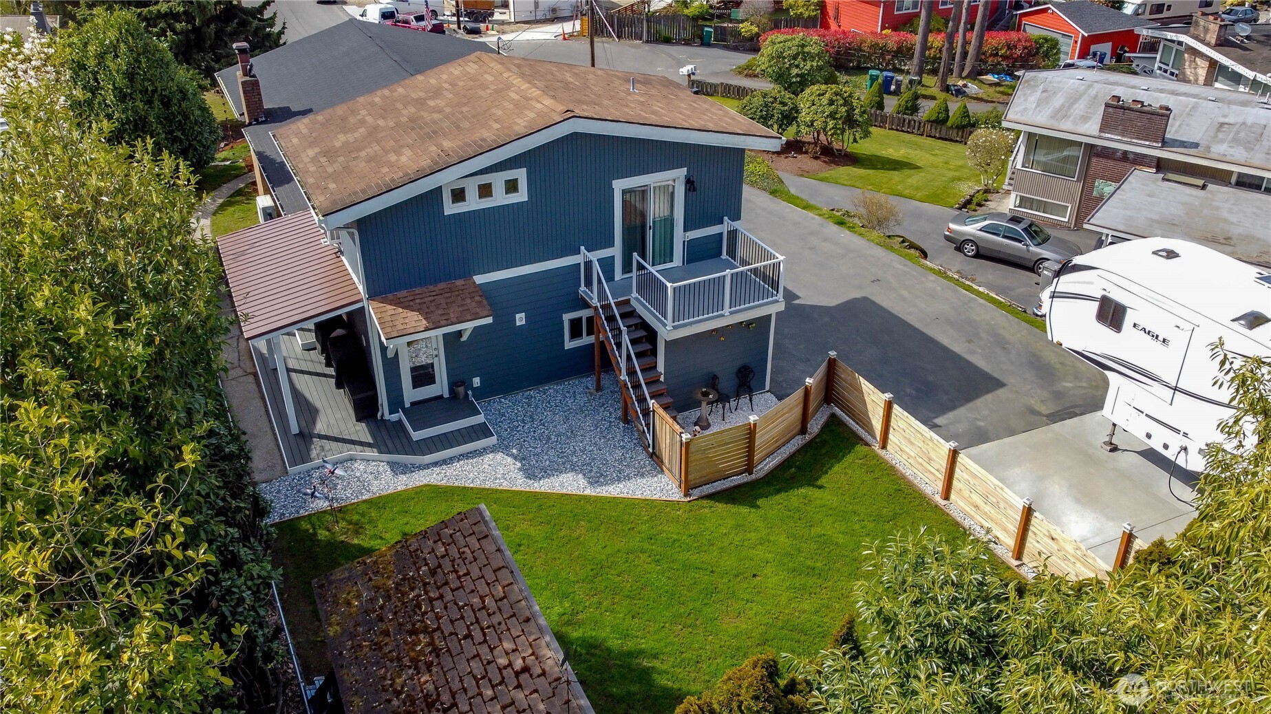 215 Southwest 183rd Street Normandy Park, WA 98166 - Photo 30 of 31 an aerial view of a house with garden space and street view