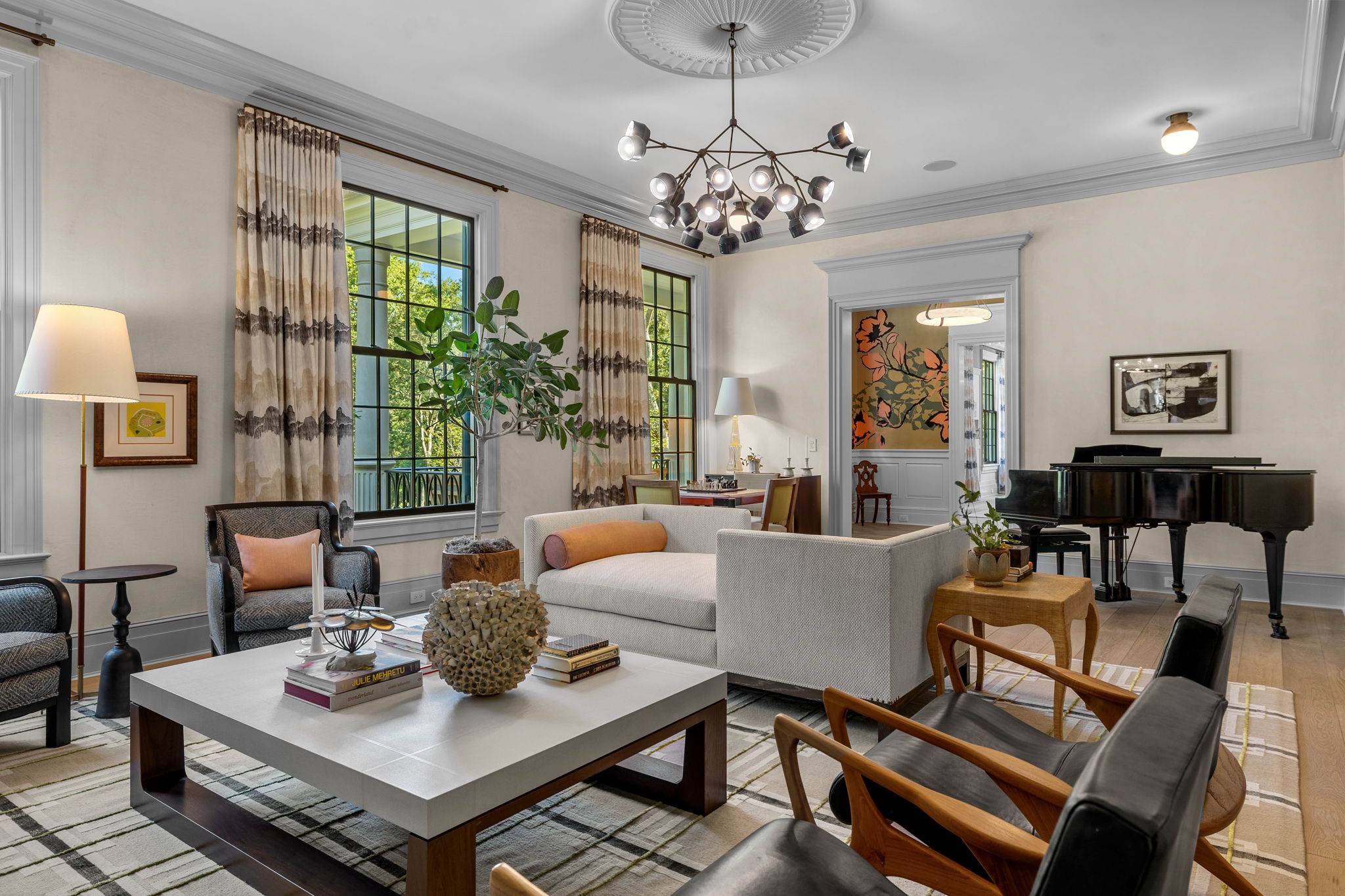 1410 Chickering Road Nashville, TN 37215 - Photo 29 of 68 a living room with furniture and a chandelier