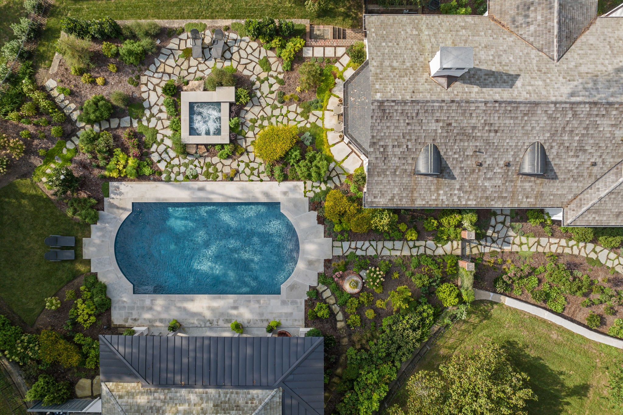 1410 Chickering Road Nashville, TN 37215 - Photo 54 of 68 an aerial view of a residential houses with outdoor space and a lake view