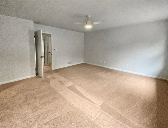 an empty room with a natural light