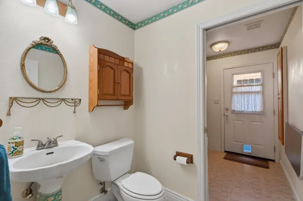 a view of a hallway with entryway
