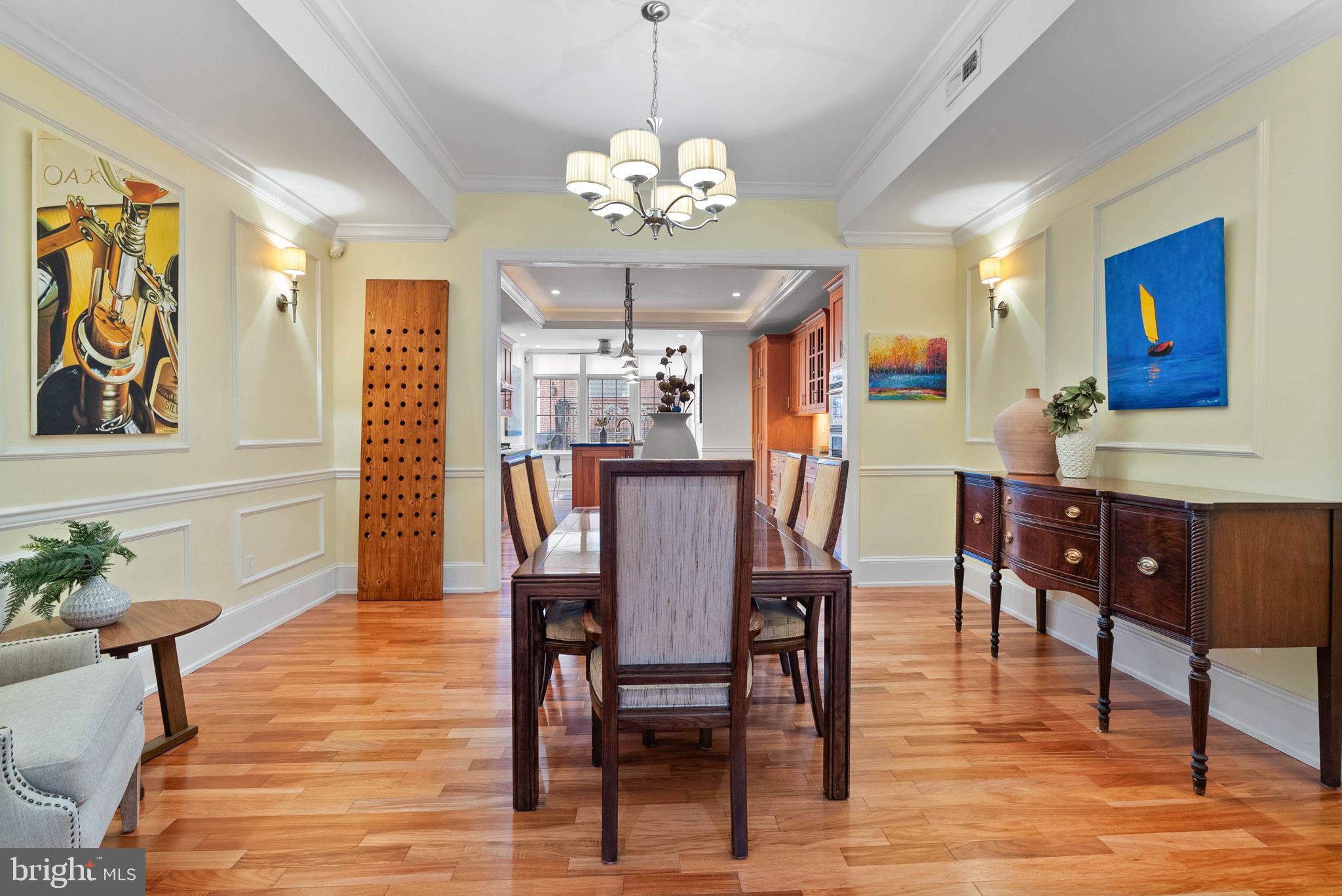 2019 Rittenhouse Square Philadelphia, PA 19103 - Photo 13 of 54 a view of a dining room with furniture and chandelier
