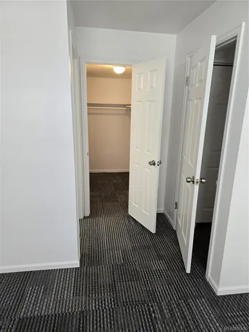 a view of a room with door
